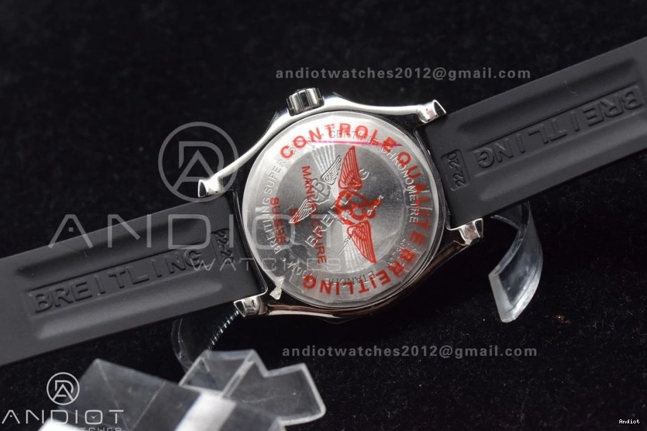 Rubber 1:1 TF 44 Black A Dial Durable Superocean Automatic Edition Bezel Black 467 Black Strap On Best 0724